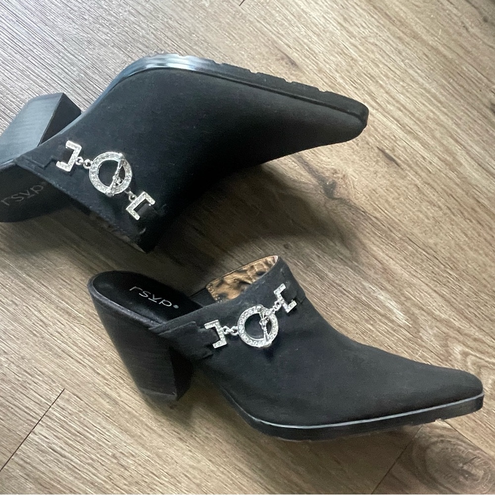 NEW RSVP Hank Black Suede Boots Women’s 8M